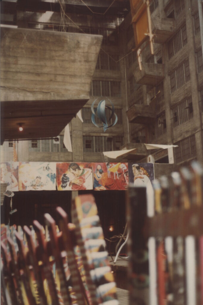 Artworks inside the Building B atrium. Credit: NYCEDC Archives