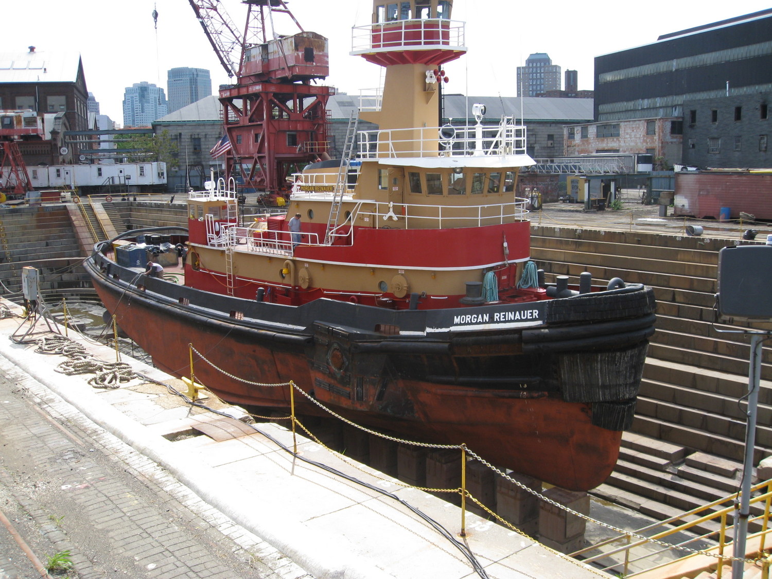 Tugboat in Dry Dock 1 at the Brooklyn Navy Yard