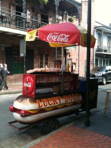 New Orleans hot dog cart