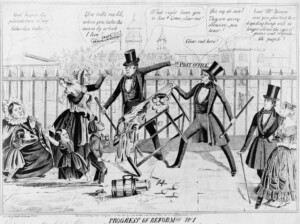1844 cartoon depicts the attitudes of elites towards street vendors. Courtesy Library of Congress