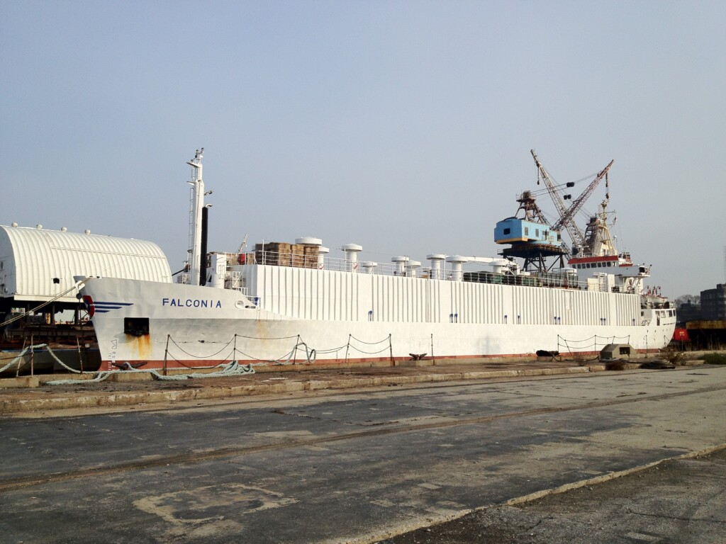 Cattle carrier Falconia at the Brooklyn Navy Yard, 2012