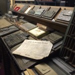 Typeface collection at Woodside Press at the Brooklyn Navy Yard