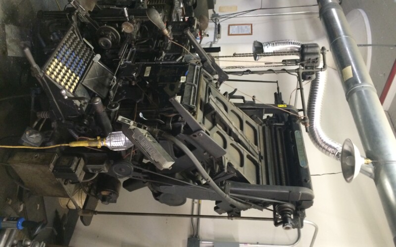 Mergenthaler Linotype Machine at Woodside Press at the Brooklyn Navy Yard