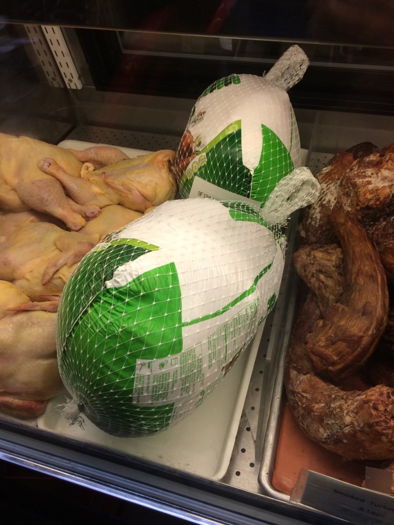 Turkeys at Luis Meats Butcher Shop