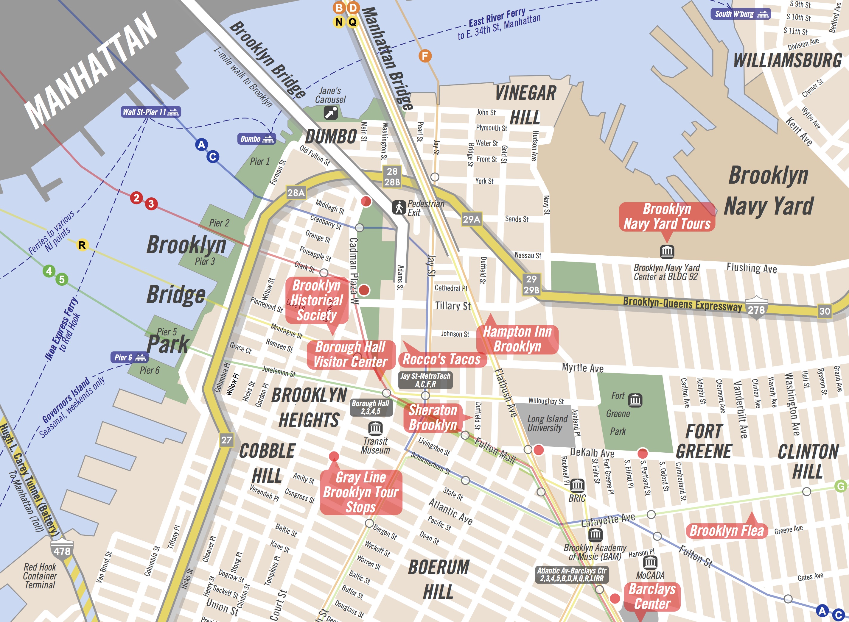 brooklyn tourist map