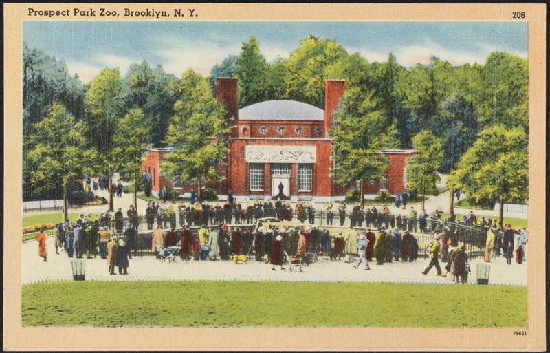 Prospect Park Menagerie, built 1915-1916 to house animals purchased during the war (Museum of the City of New York)