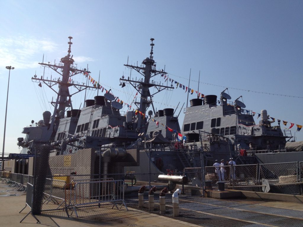 Destroyers at Staten Island Homeport, Fleet Week 2012