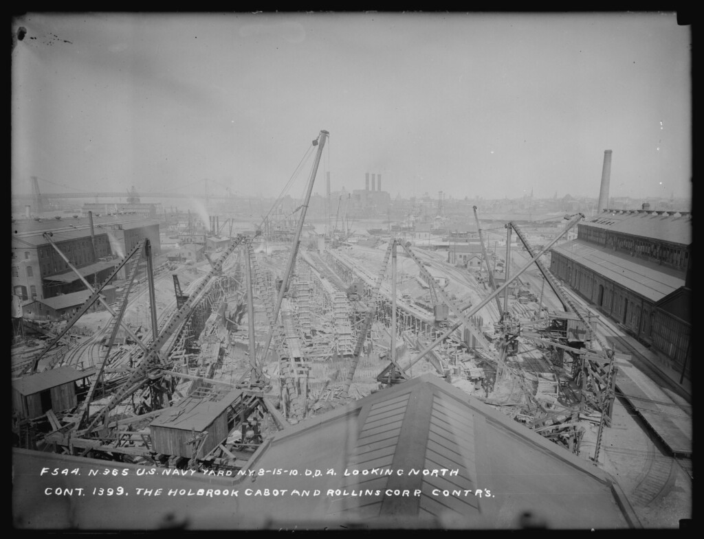 Dry Dock No. 4 under construction, 1910. National Archives and Records Administration.