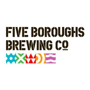 NEW YORK Breweriana Beer Brewery STICKER ~ FIVE BOROUGHS Brewing Co ~ Brooklyn